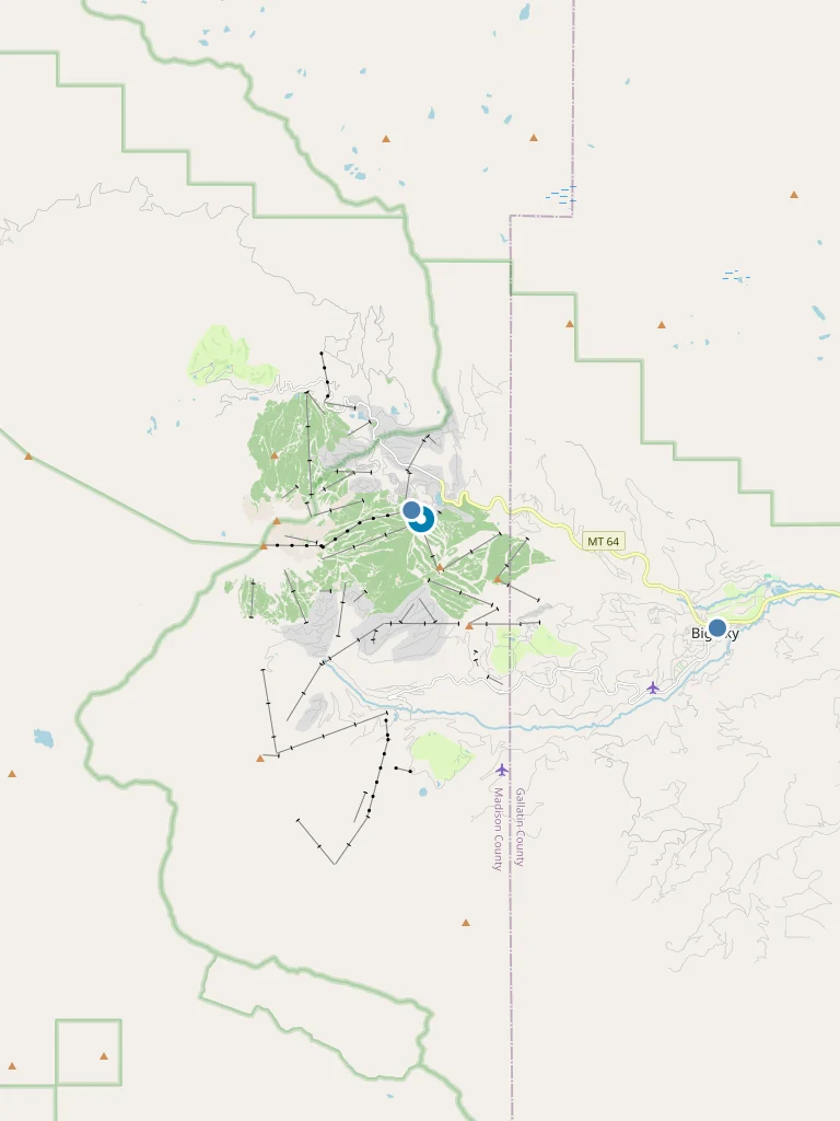 Map of Big Sky, MT service area