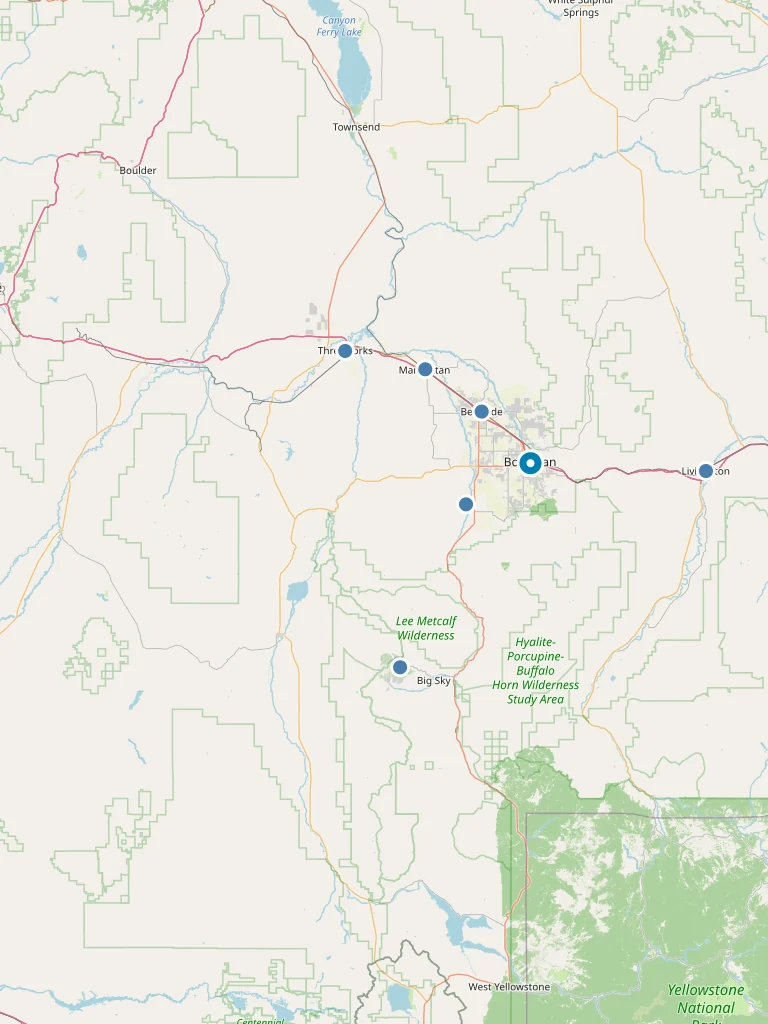 Map of the full Gallatin Valley service area